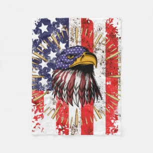 Vintage US Flagga American Eagle Fleecefilt