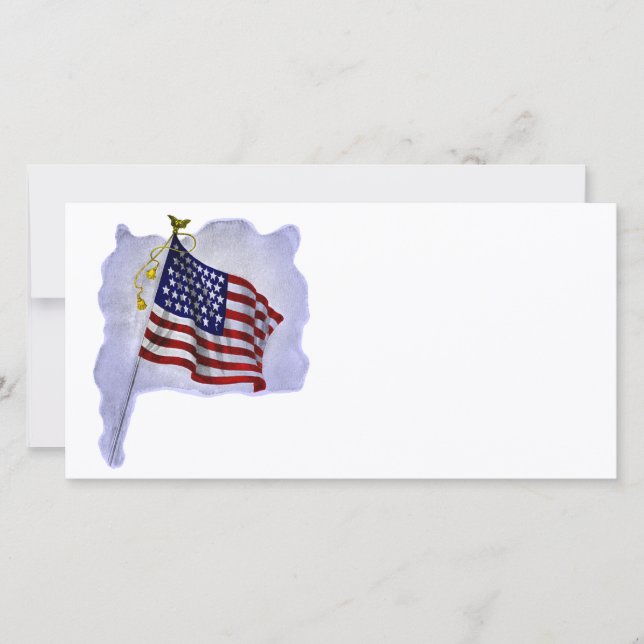 Vintage US Flagga i Patriotic Färg (Framsida)