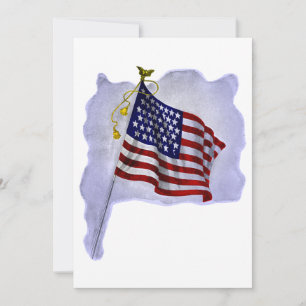Vintage US Flagga i Patriotic Färg