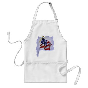 Vintage US Flagga i Patriotic Färg Förkläde