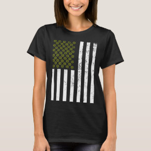 Vintage US Flagga Pickleball Pappa Patriotic Pickl T Shirt