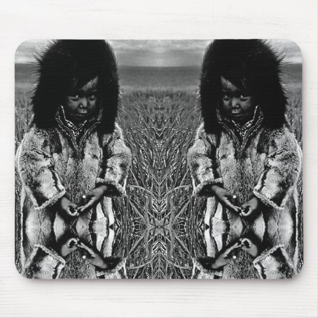 Vintage USA Alaska eskimo boy Mouse Pad Musmatta (Framsidan)