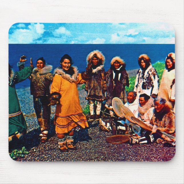 Vintage USA Alaska Eskimo dancers Musmatta (Framsidan)