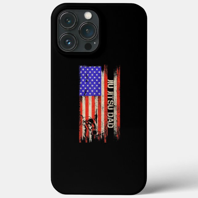 Vintage USA American Flag Brazilian Jiu Jitsu Dad (Baksida)