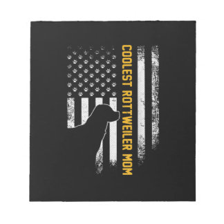 Vintage USA American Flagga Coolest Rottweiler Mam Anteckningsblock