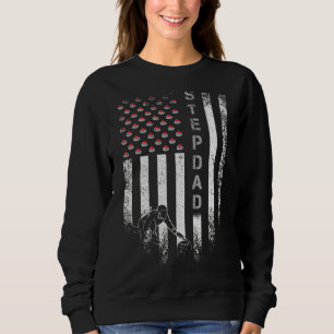 Vintage USA American Flagga Curling Stepdad Curler T Shirt