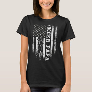 Vintage USA American Flagga Proud Soccer Pappa Foo T Shirt