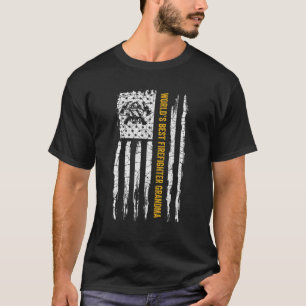 Vintage USA American Flagga World's Best Firefight T Shirt
