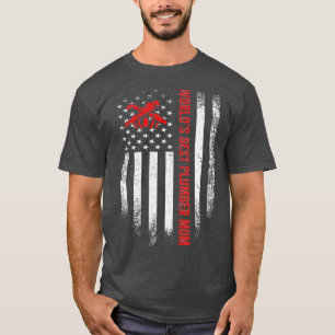 Vintage USA American Flagga Worlds Best Plumber T Shirt