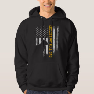 Vintage USA Amerikansk Flagga Coolest Pit Bull Pap Hoodie