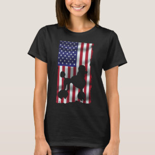 Vintage USA Amerikansk Flagga Kärlek Poodle Hund S T Shirt