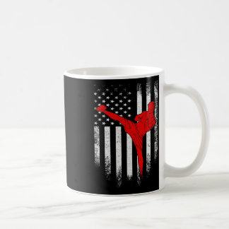 Vintage Usa Amerikansk Flagga Mma Kickboxning Figh Kaffemugg