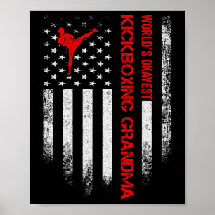 Vintage Usa Amerikansk Flagga Världens Okejaste Ki Poster