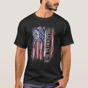 Vintage USA Amerikanska Flagga Proud Volleyball Pa T Shirt