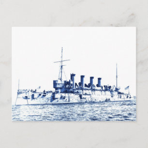 Vintage USA Battleship Vykort