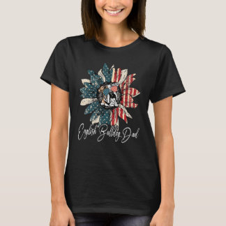 Vintage USA Best English Bulldog Pappa någonsin Am T Shirt