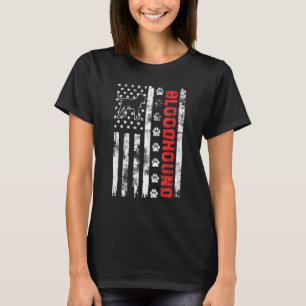 Vintage Usa Blodhund Amerikansk Flagga Patriotisk T Shirt