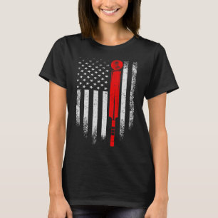 Vintage Usa Cricket Amerikansk Flagga Cricketer Pa T Shirt