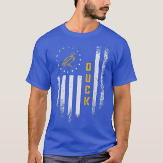 Vintage USA Flag Duck Lover Funny Farmer Fowl Duck T Shirt
