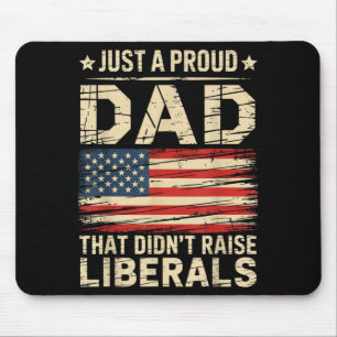 Vintage Usa Flag En Stolt Pappa Som Inte Uppfostra Musmatta