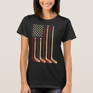 Vintage Usa Flag Ishockey - Rolig Ishockey Amerika T Shirt