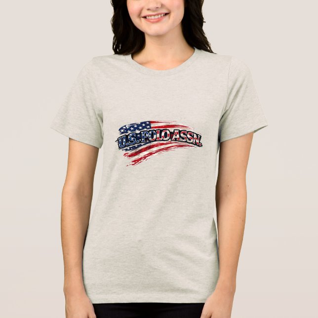 Vintage USA Flag Tri-Blend T-Shirt blir (Framsida)