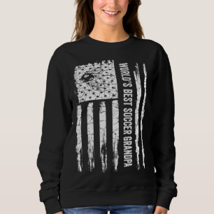Vintage USA Flag Världens bästa fotboll Farfar Sil T Shirt