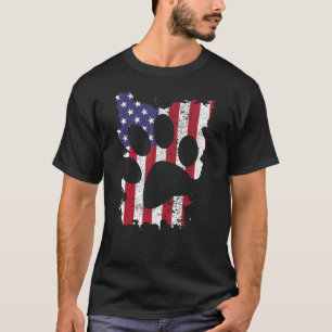 Vintage USA flagga 4:e juli Tass Tassar Cats Hunda T Shirt