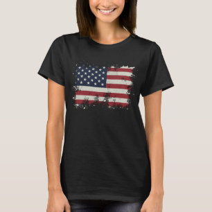 Vintage USA flagga, 4 juli patriotisk T Shirt