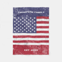 Vintage USA flagga Amerikanska Rött vitt blått fam