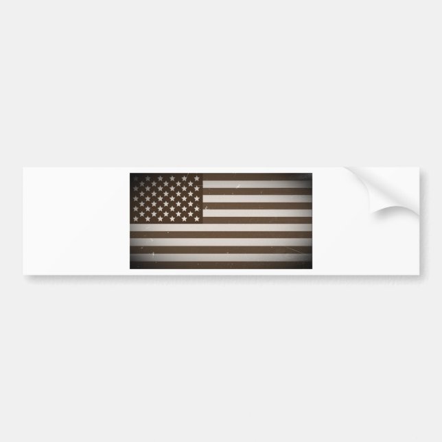 Vintage USA flagga Bildekal (Framsidan)