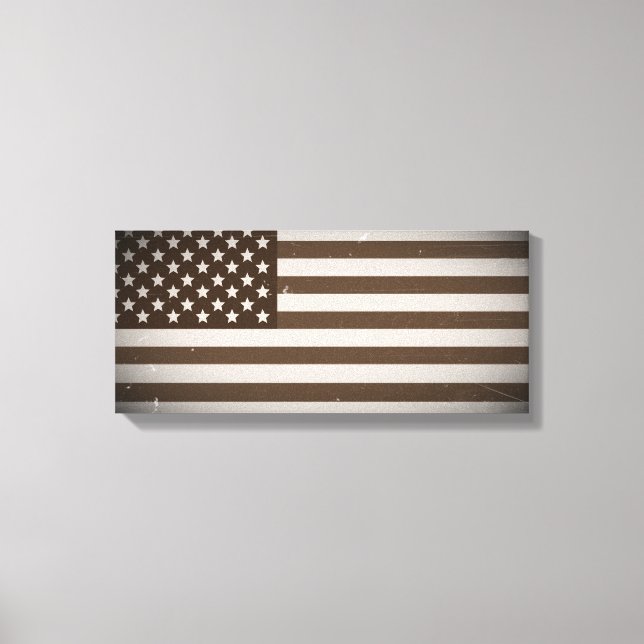 Vintage USA flagga Canvastryck (Framsida)