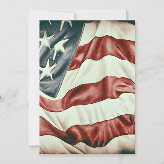 Vintage USA flagga Graphic Tack Kort (Framsida)