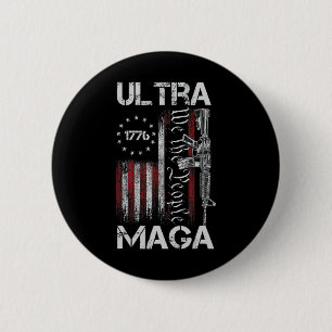 Vintage USA flagga Ultra Mega Gun Usa 4:e juli Tr Knapp