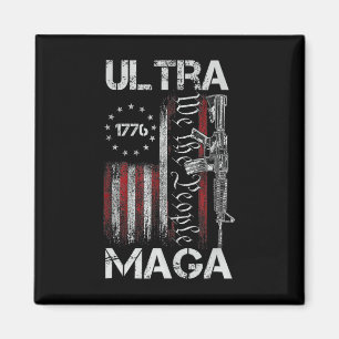 Vintage USA flagga Ultra Mega Gun Usa 4:e juli Tr Magnet