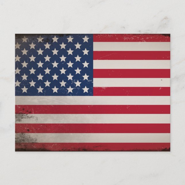 Vintage USA flagga Vykort (Framsida)