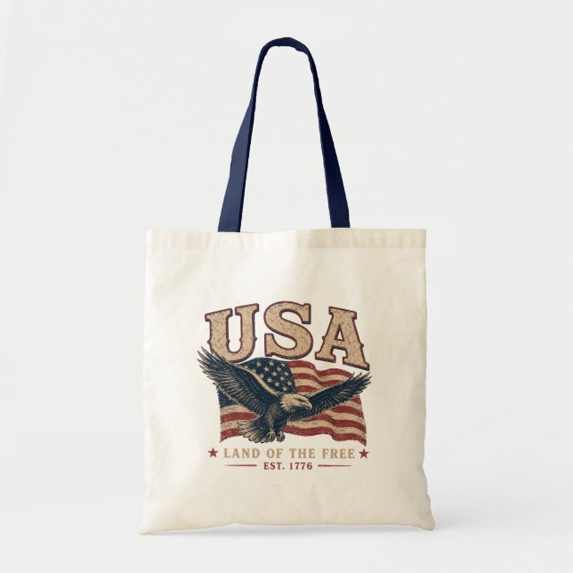 Vintage USA-handväskan Tygkasse (Framsidan)