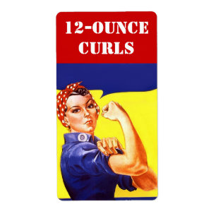 Vintage USA Homebrew Label Rosie 12 Ounce Oz Curls Fraktsedel