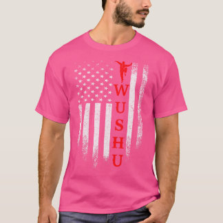 Vintage USA Kung fu American Flagga Wushu Funny Pa T Shirt