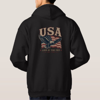 Vintage USA Land of the Free-hoodie Hoodie
