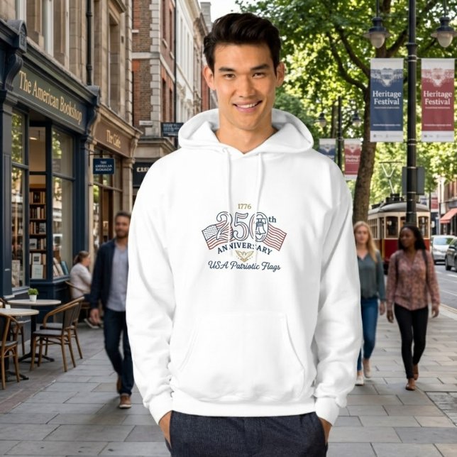 Vintage USA Patriotic Flags Liberty Bell Pullover  Hoodie (Skapare uppladdad)