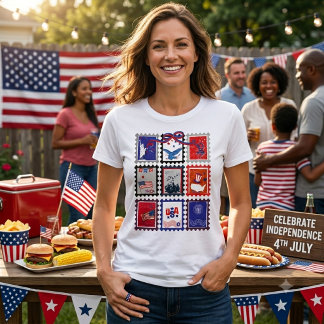 Vintage USA Postage Stamp T Shirt