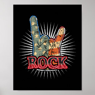 Vintage USA Rock - Band Konsert Affisch 70- 80-tal