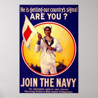 Vintage USA:s flotta ~ WW1 Poster
