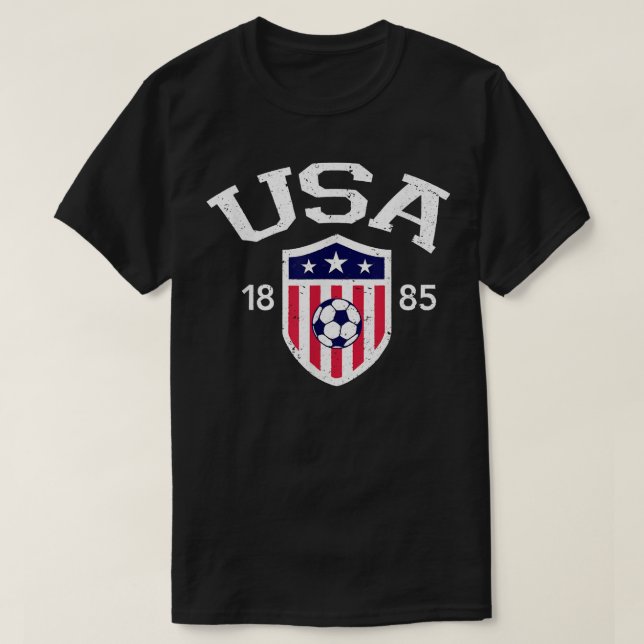 Vintage USA Soccer  T Shirt (Design framsida)