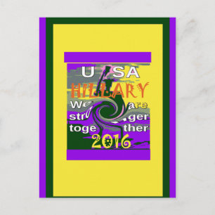 Vintage USA Starkare Tillsammans Abstrakt Konsttry Vykort