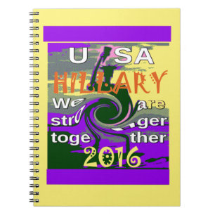 Vintage USA Stronger Together Abstrakt Art Print Anteckningsbok Med Spiral