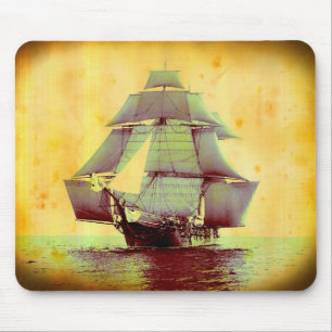 Vintage USS Monongahela Sailing Frakt Mouse Pad Musmatta