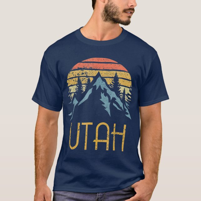 Vintage UT Utah-bergen utomhus Äventyr T Shirt (Framsida)