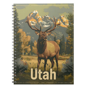 Vintage Utah Elk Anteckningsbok